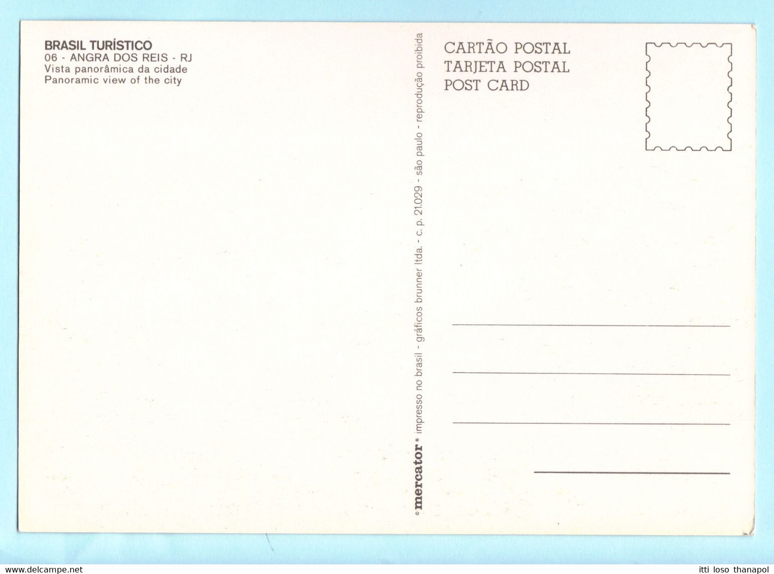 BRASILIEN ---- Angra Dos Reis--- AK Postcard Cover (2 Scan)(13101AK) - Altri & Non Classificati