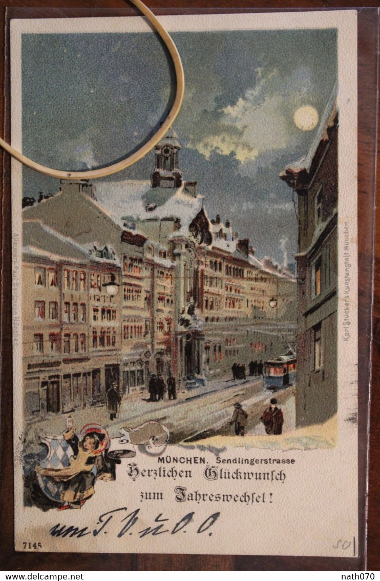 Ak 1898 Muenchen Sendlingerstrasse Staatspost Courier CPA DR Allemagne Deutsches Reich Litho Privatpost - Muenchen