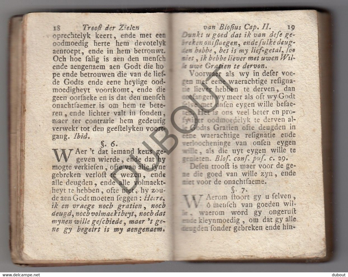 IEPER: Troost Der Zielen - Auteur L. Blosius - 1753 - Druk T.F. Walwein (V397) - Anciens