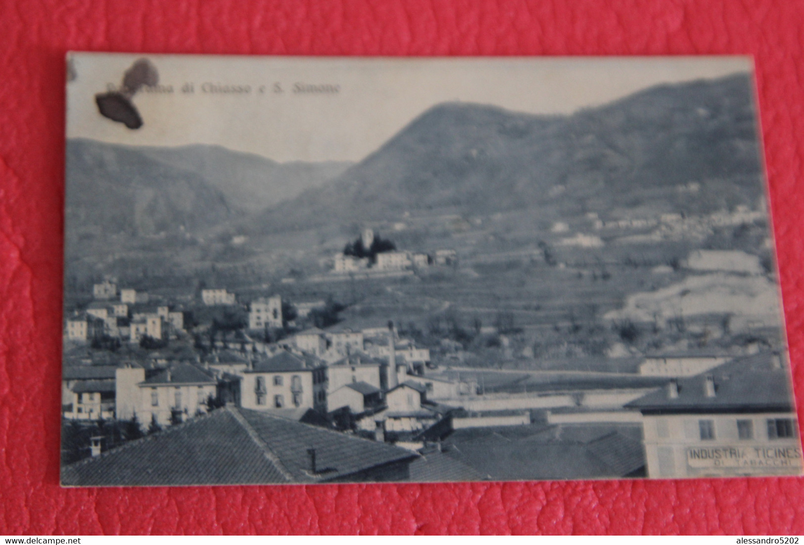 Ticino  Chiasso E S. Simone + Casa T Tabacchi Industriali 1908 Ed. Pedraglia - Chiasso