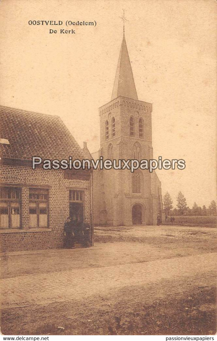 OOSTVELD (OEDELEM)   1916 FELDPOST   HERRBERG (ESTAMINET)  De KERK - Beernem