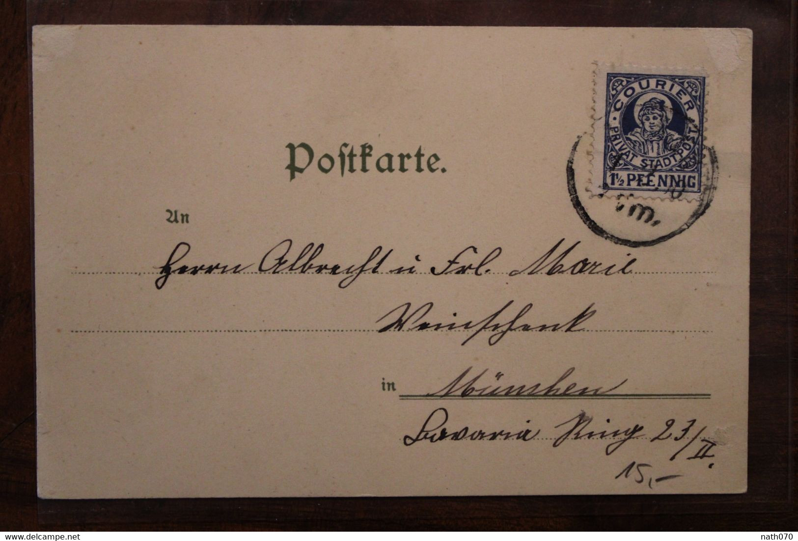 Ak 1890 Kinder Mit Rehkitz Muenchen Courier CPA DR Allemagne Deutsches Reich Litho Privatpost - Sonstige & Ohne Zuordnung