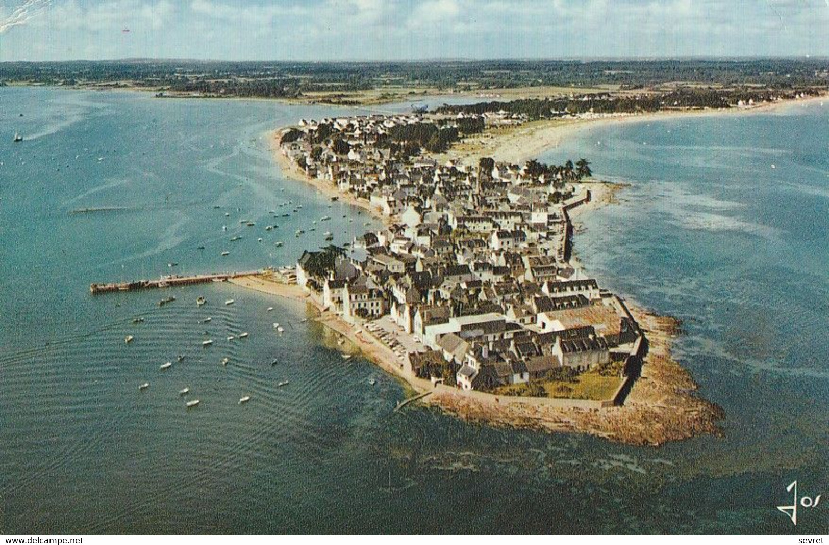 ILE TUDY. - Vue Aérienne Sur Le Bourg - Ile Tudy