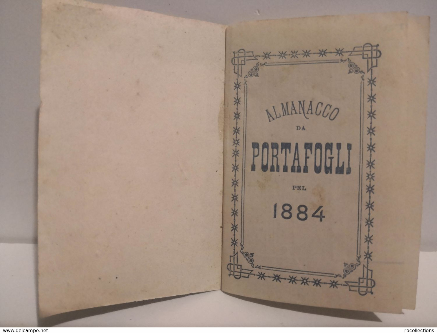 Calendario Almanacco PORTAFOGLI 1884 Stabilimento RIPAMONTI CARPANO Milano  8 X 5,5 Cm - Tamaño Pequeño : ...-1900