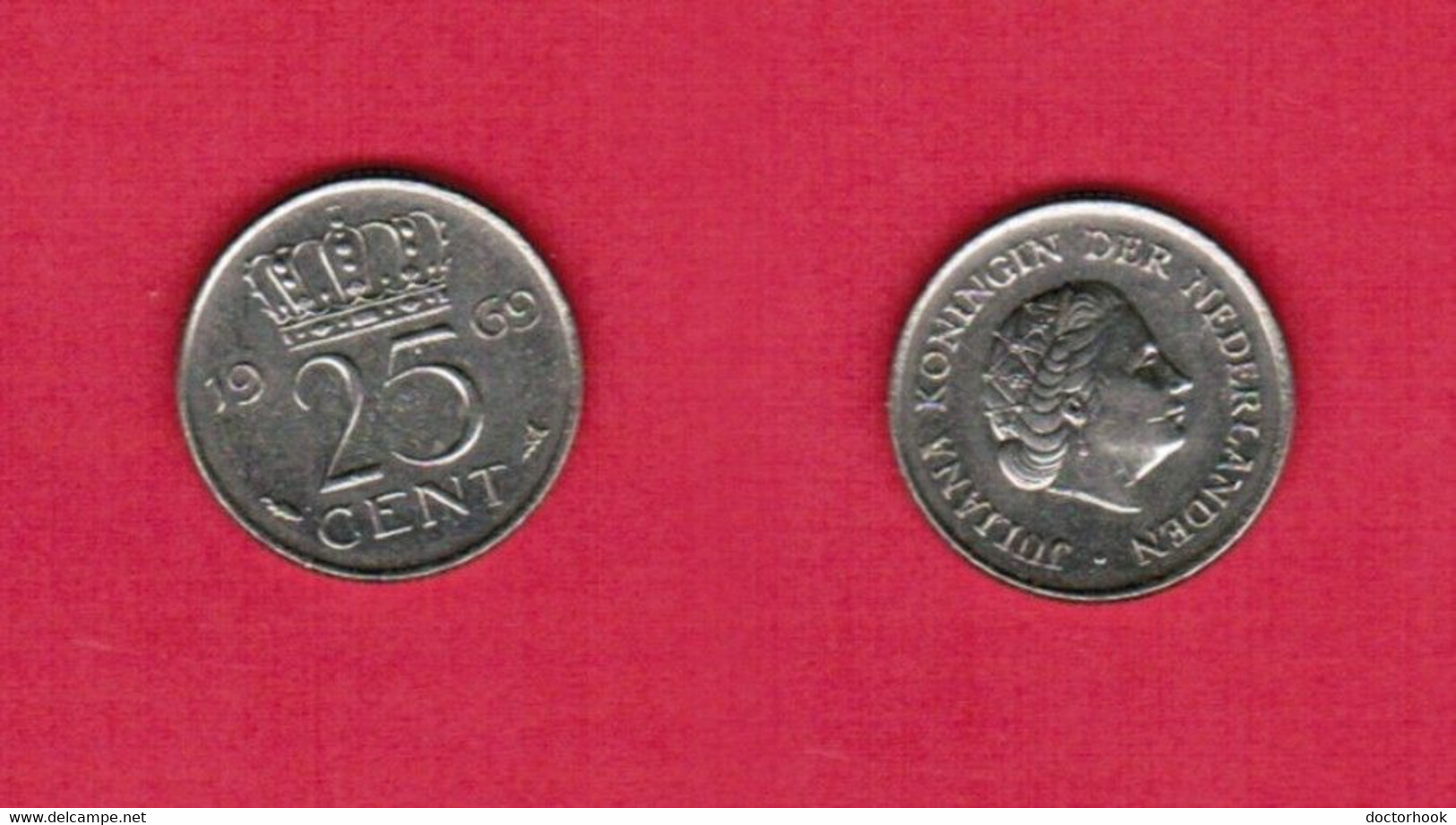 NETHERLANDS  25 CENTS 1962 (KM # 183) #6365 - 25 Cent
