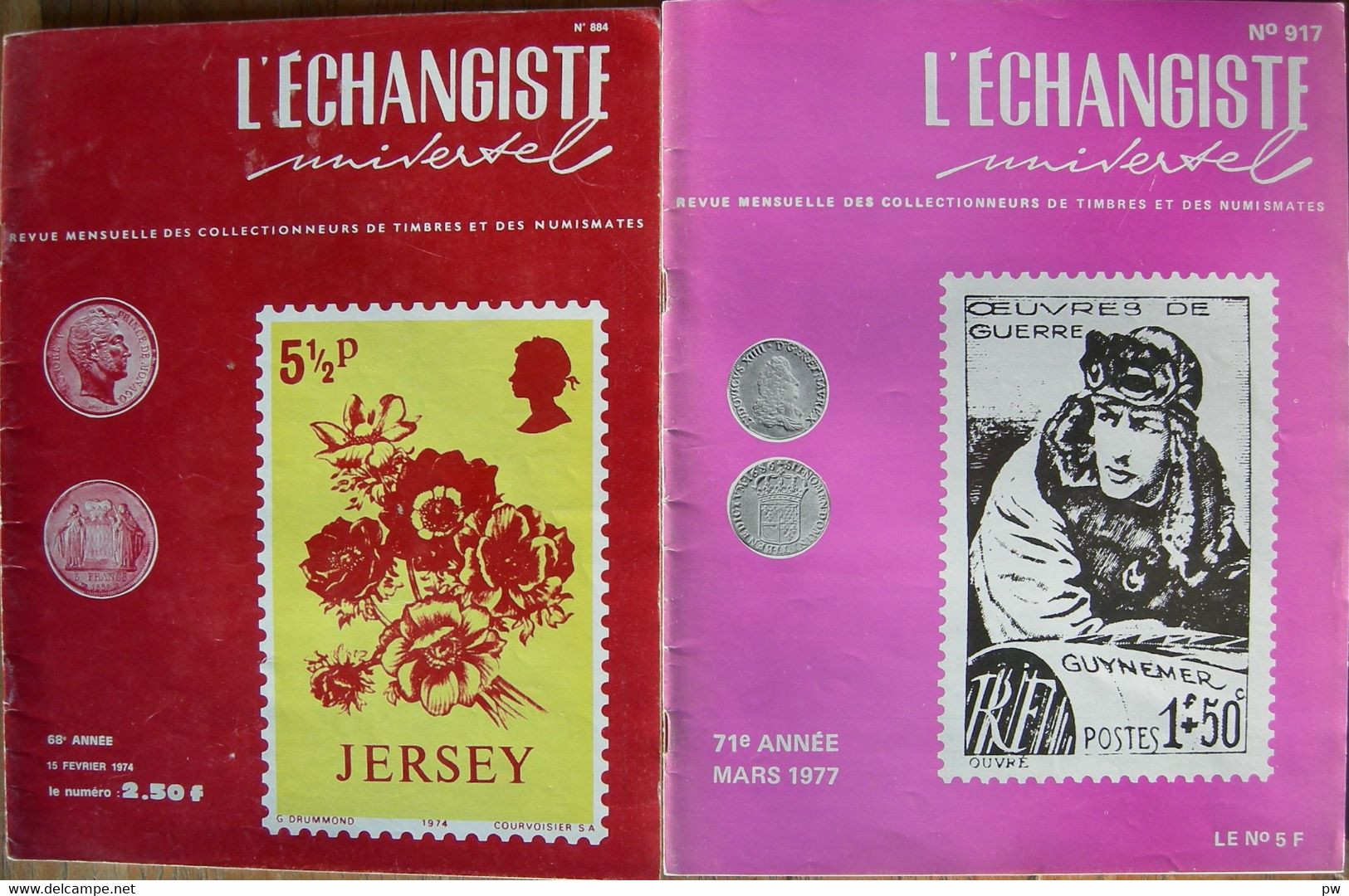 REVUE L'ECHANGISTE UNIVERSEL N° 884 Et 917 Février 1974 Et Mars 1977 - Français (àpd. 1941)