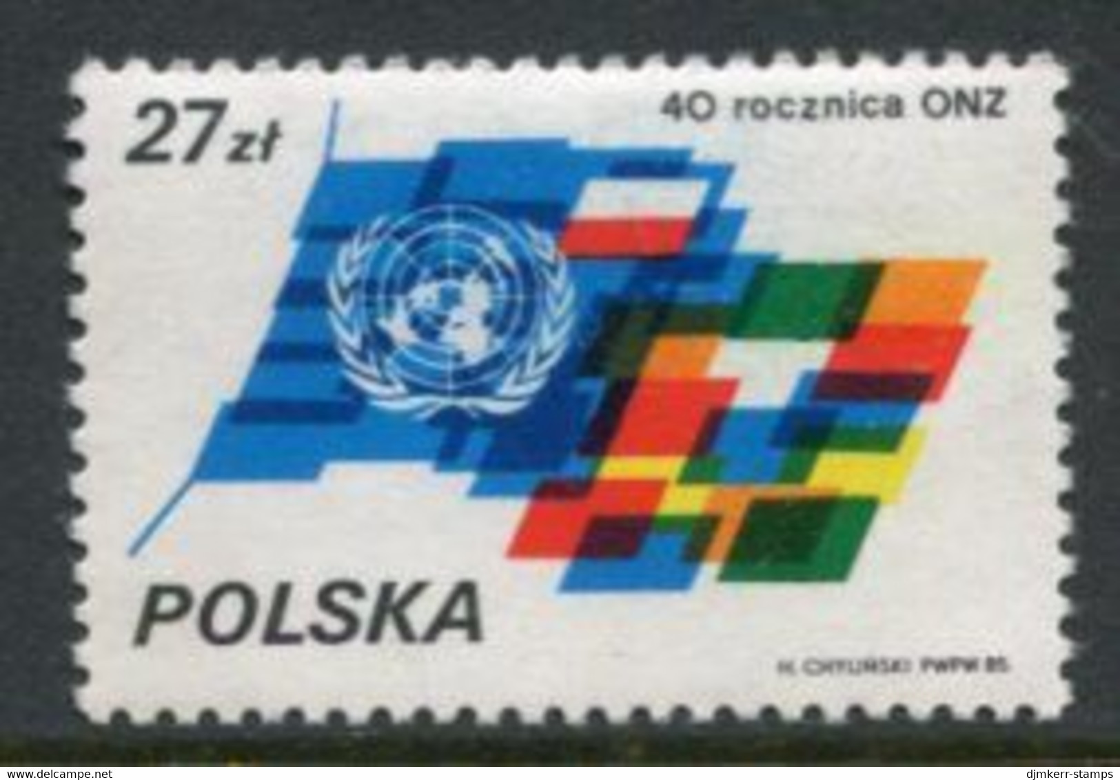 POLAND 1985 UNO Anniversary MNH / **.  Michel 3004 - Unused Stamps