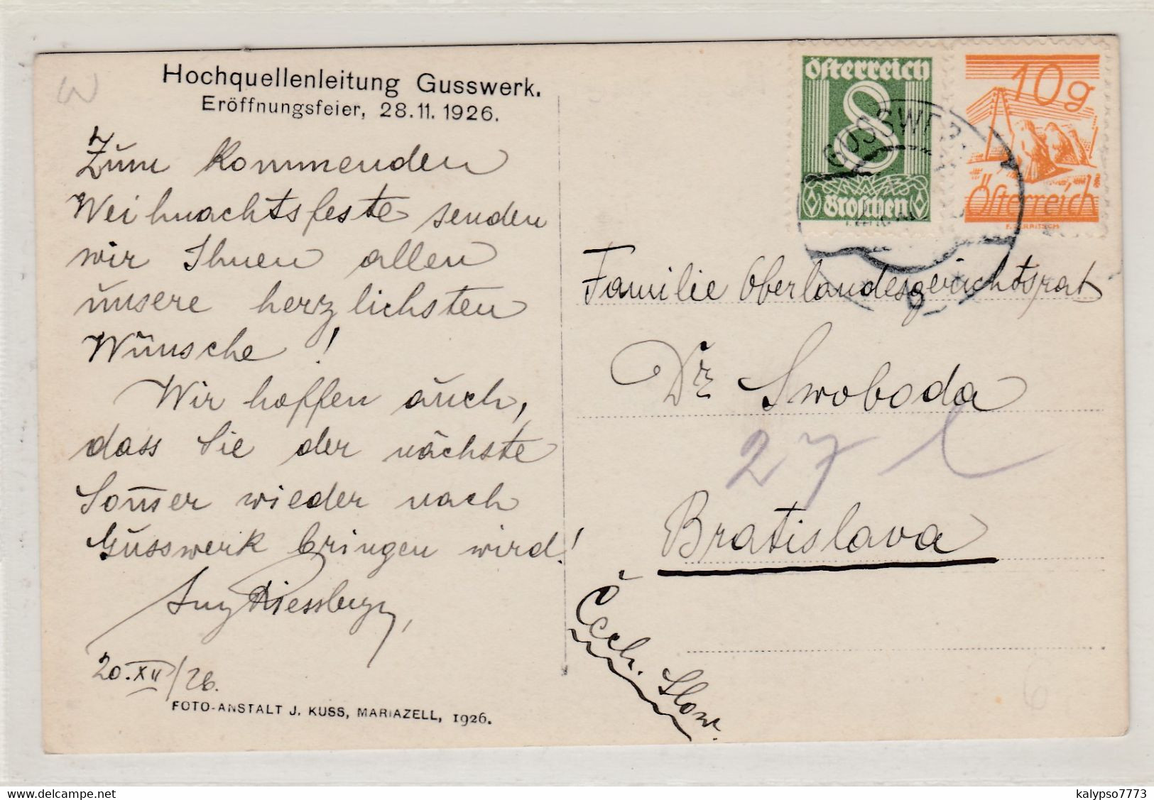 Gußwerk  1926 ,  Mariazell , Bruck-Mürzzuschlag - Altri & Non Classificati