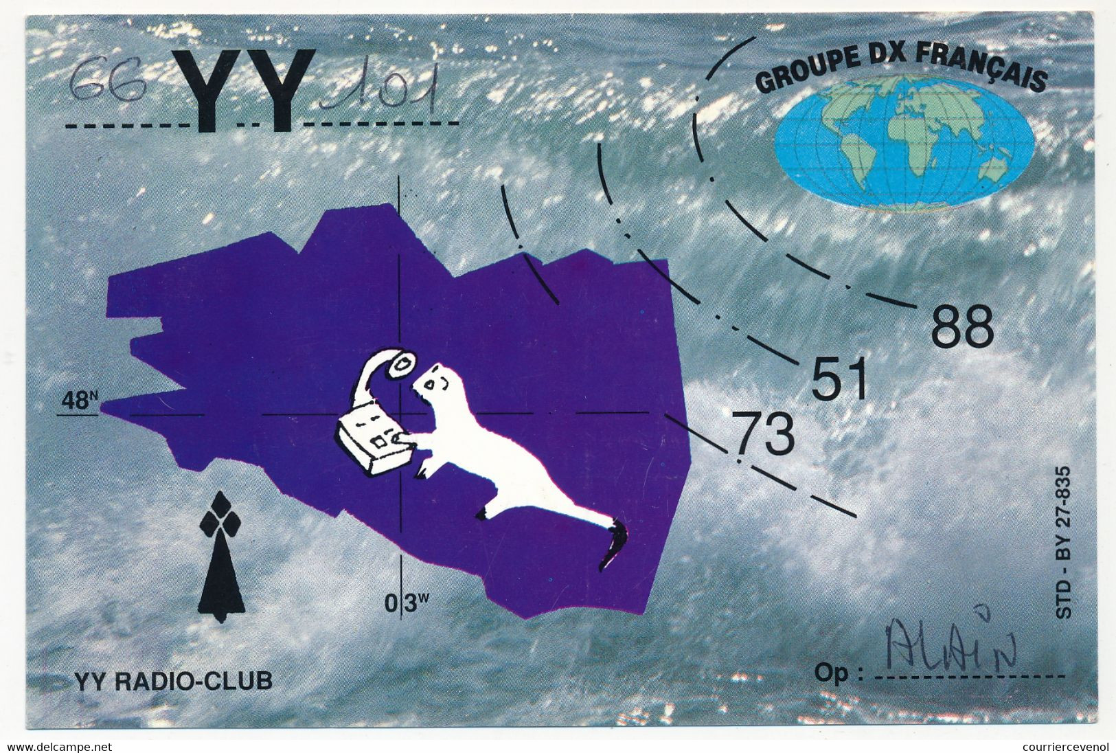 FRANCE - Carte Radio-amateur - FRANCE / PLOEMEUR - 66 YY 101 - Groupe DX Fançais - Amateurfunk