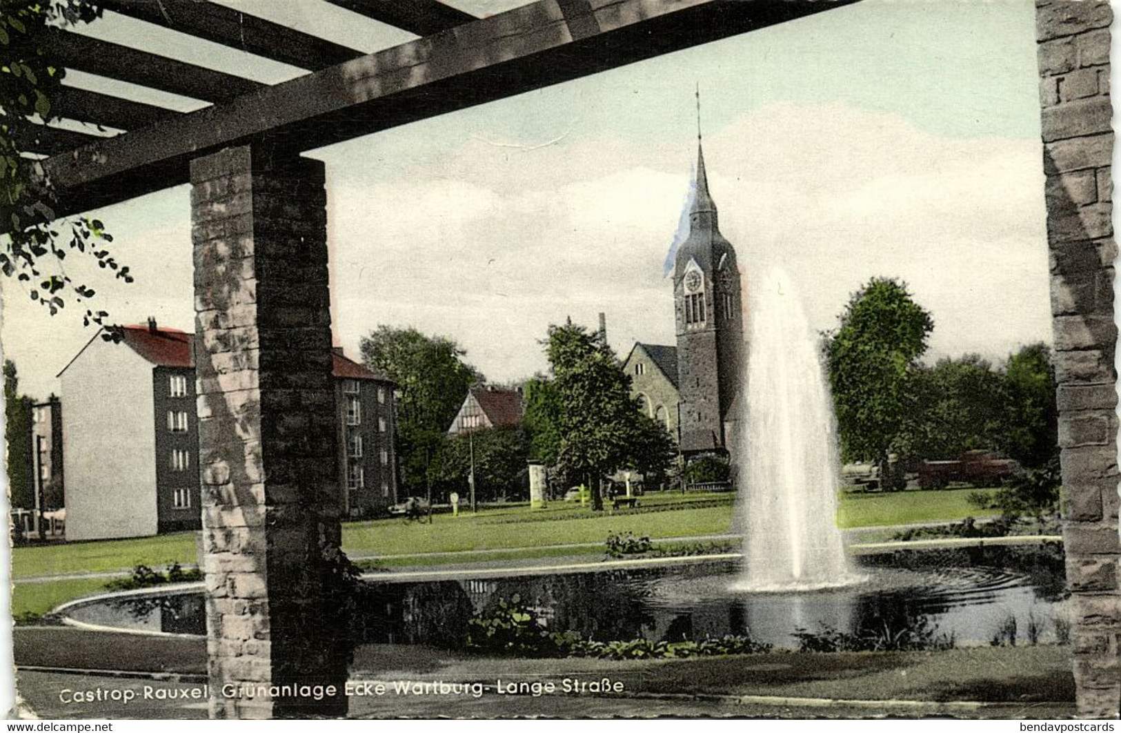 CASTROP-RAUXEL, Grünanlage Ecke Wartburg - Lange Strasse (1959) AK - Castrop-Rauxel