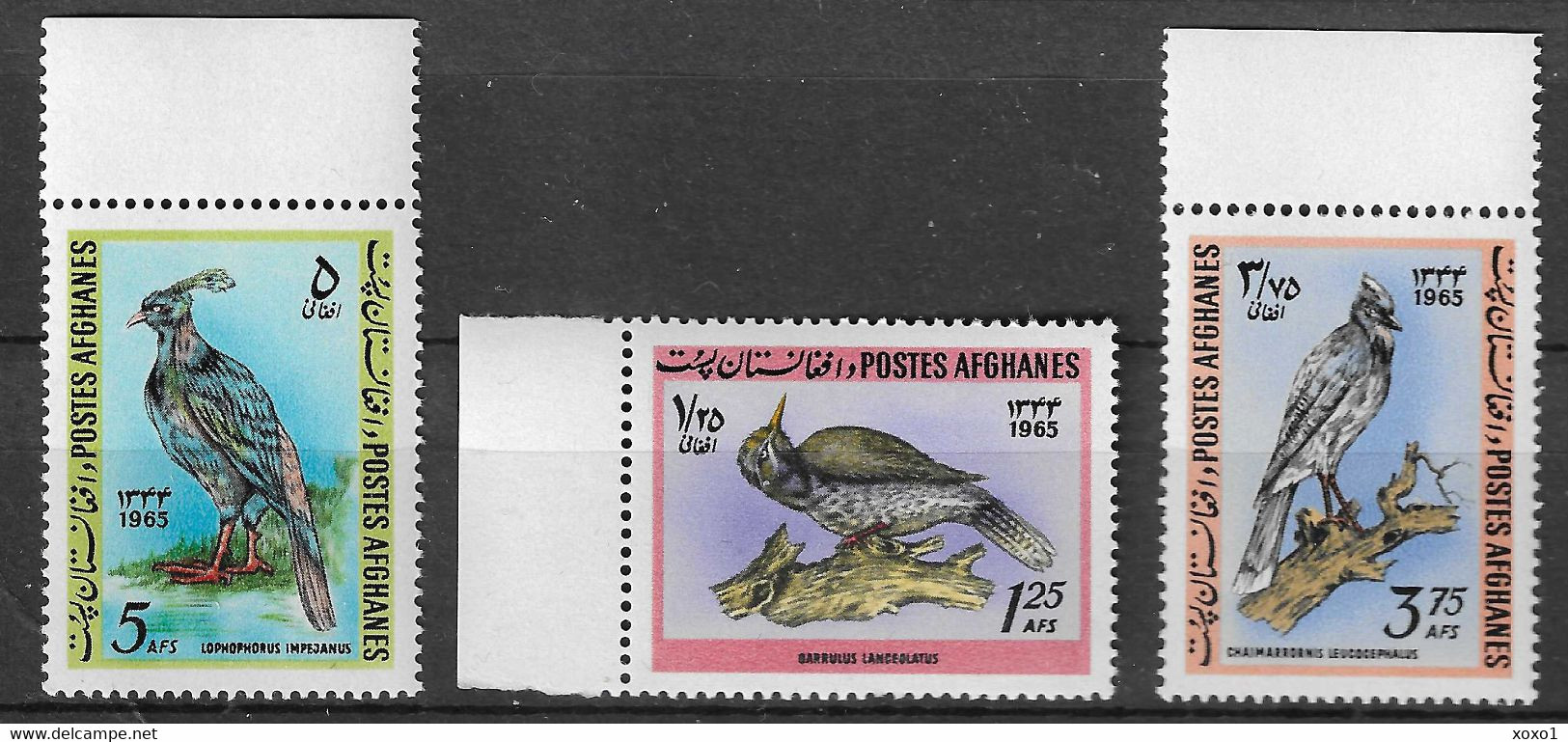 Afghanistan 1965 Mi.No. 939 - 941 Birds Vogel  3v   MNH** 17,00 € - Afghanistan