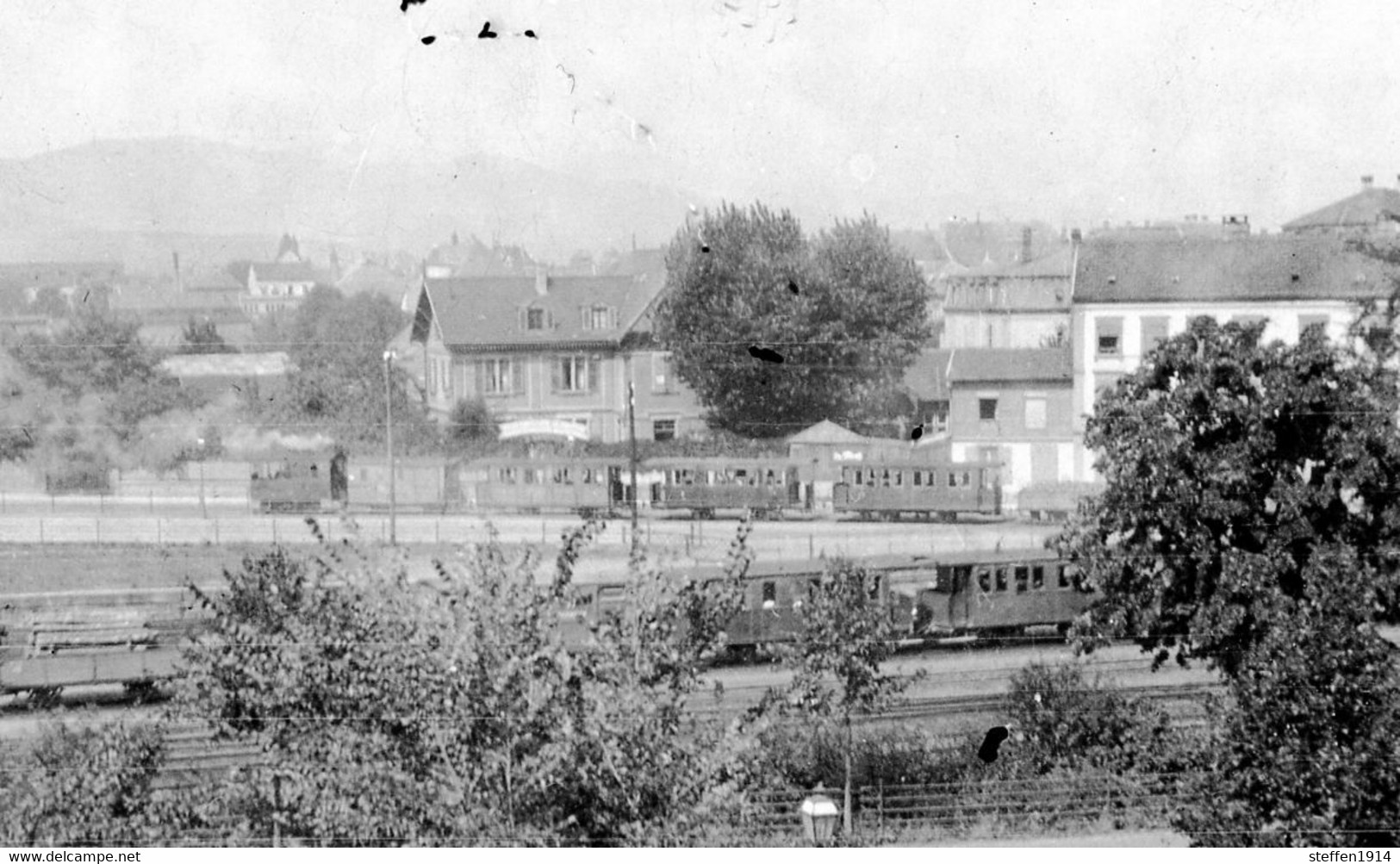 Allemande Photo (3-8) - Collection De Photos D'Alsace - (68)  Colmar -La Gare Bahnhof Eisenbahn Feldbahn  WWI 14/18 - 1914-18