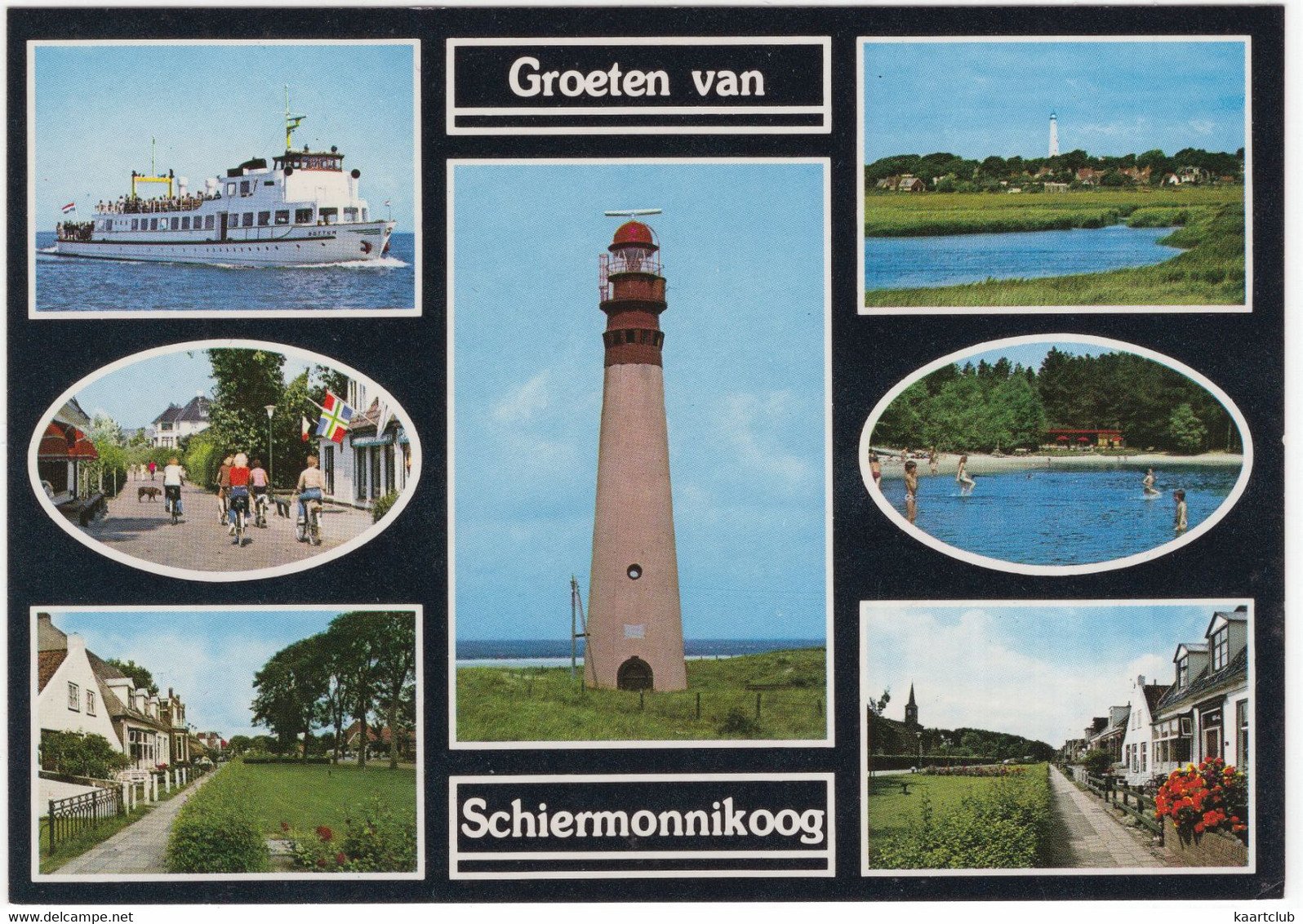 Groeten Van Schiermonnikoog - O.a. Vuurtoren, Veerboot - (Nederland/Holland) - SCG 23 - Phare, Ferry - Schiermonnikoog