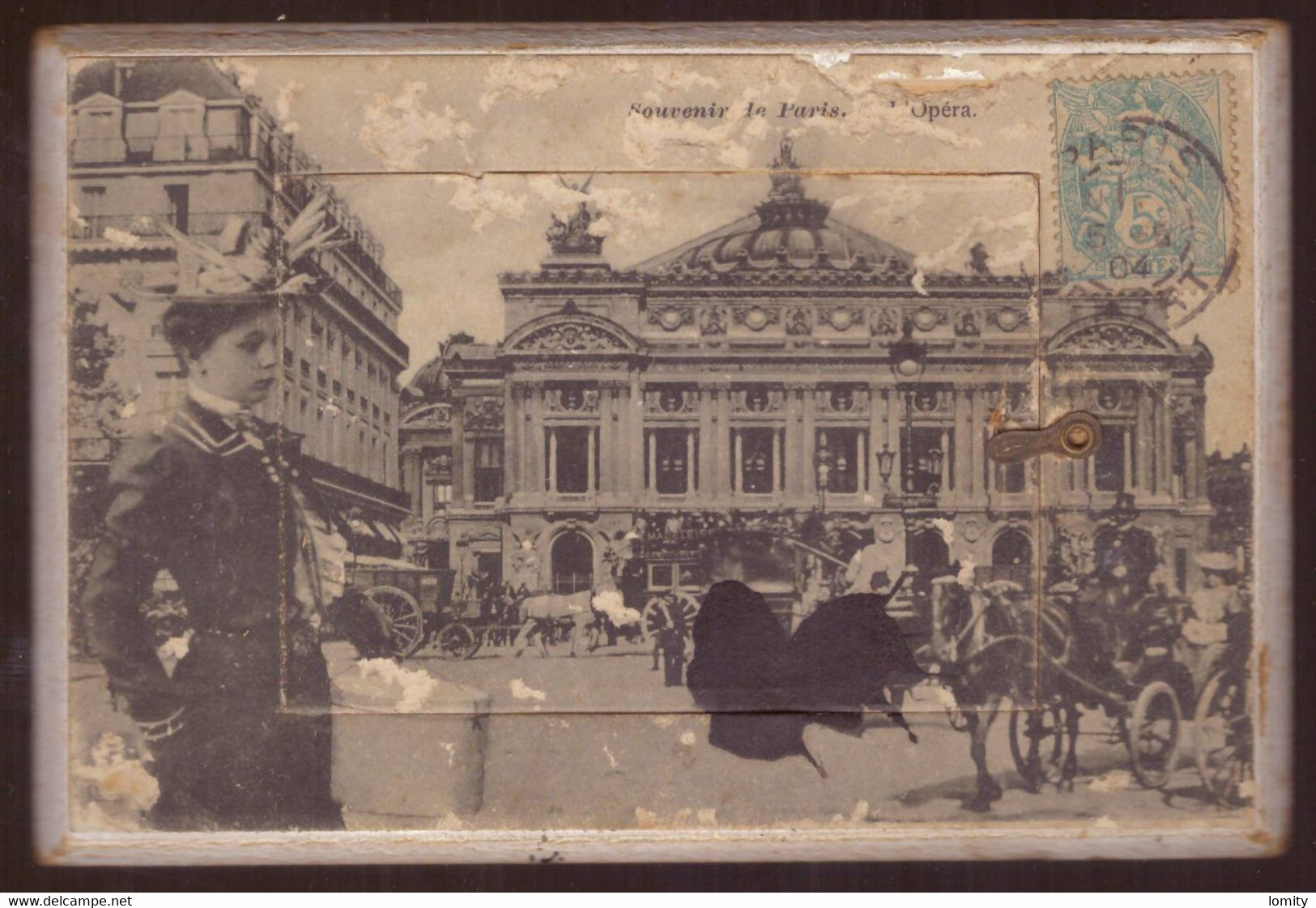 75 Paris Carte à Systeme Souvenir Opéra Complète 12 Vues Cachet 1904 , Voir Descriptif Ci Dessous - Sonstige & Ohne Zuordnung