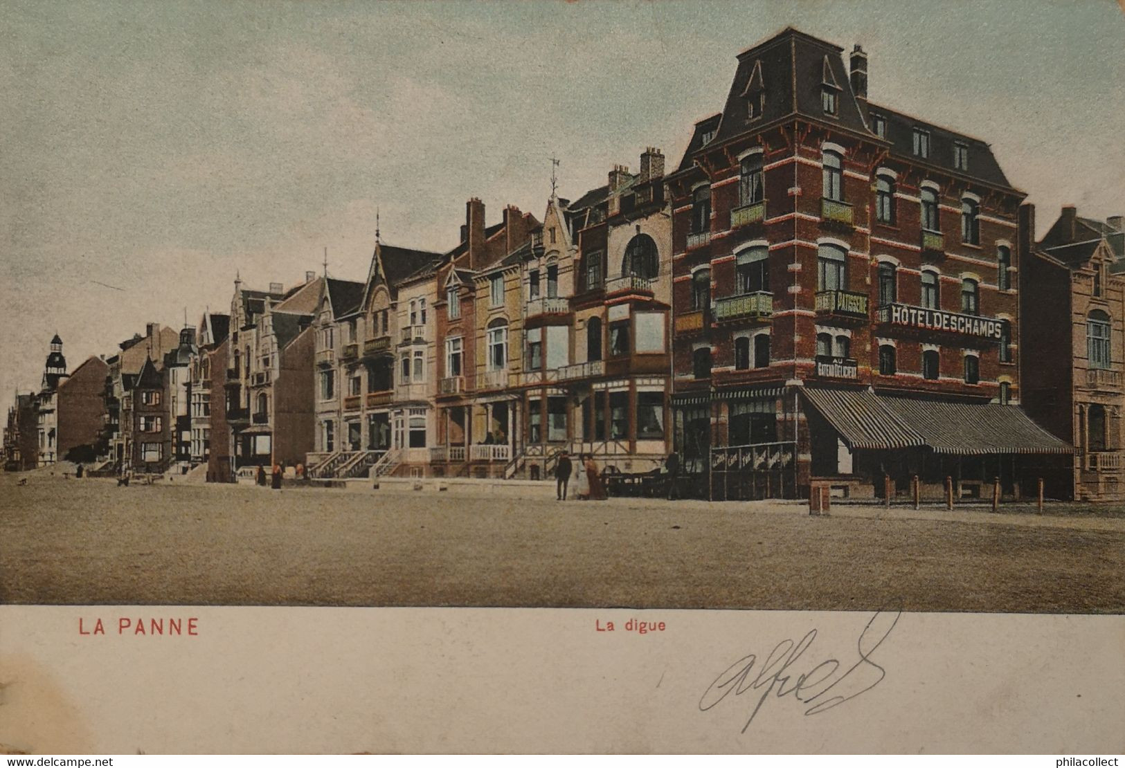 De - La Panne /  LA Digue - Hotel Deschamps Ca 1900 Vlek Links Onder - De Panne