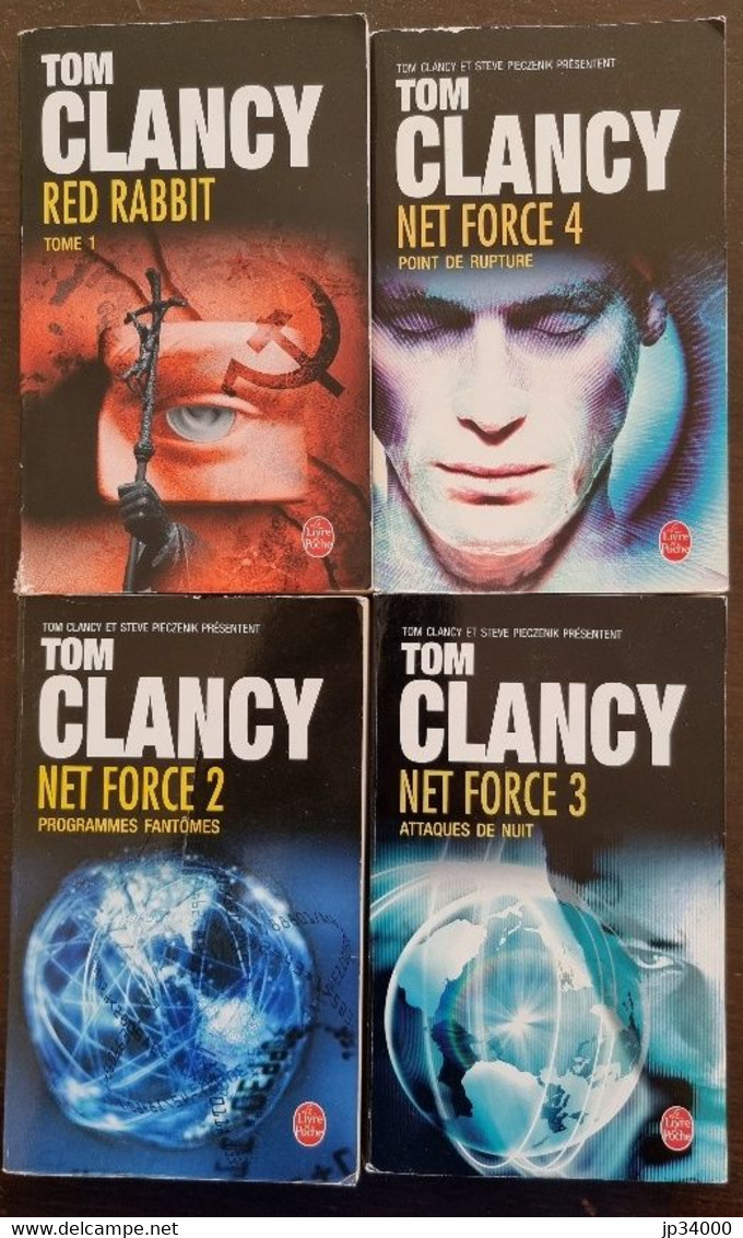 Tom CLANCY Lot 4 Romans Tous Différents. (red Rabbit+net Force) Bel état - Le Livre De Poche