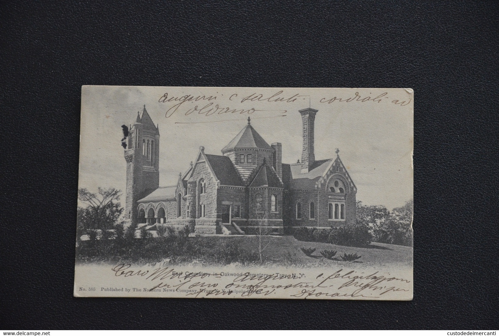 POSTCARD POSTAGE CENTS UNITED STATES AMERICA NEW YORK STATEN ISLAND OAKWOOD CEMETERY EAST CREMATERY VG 1905 - Staten Island