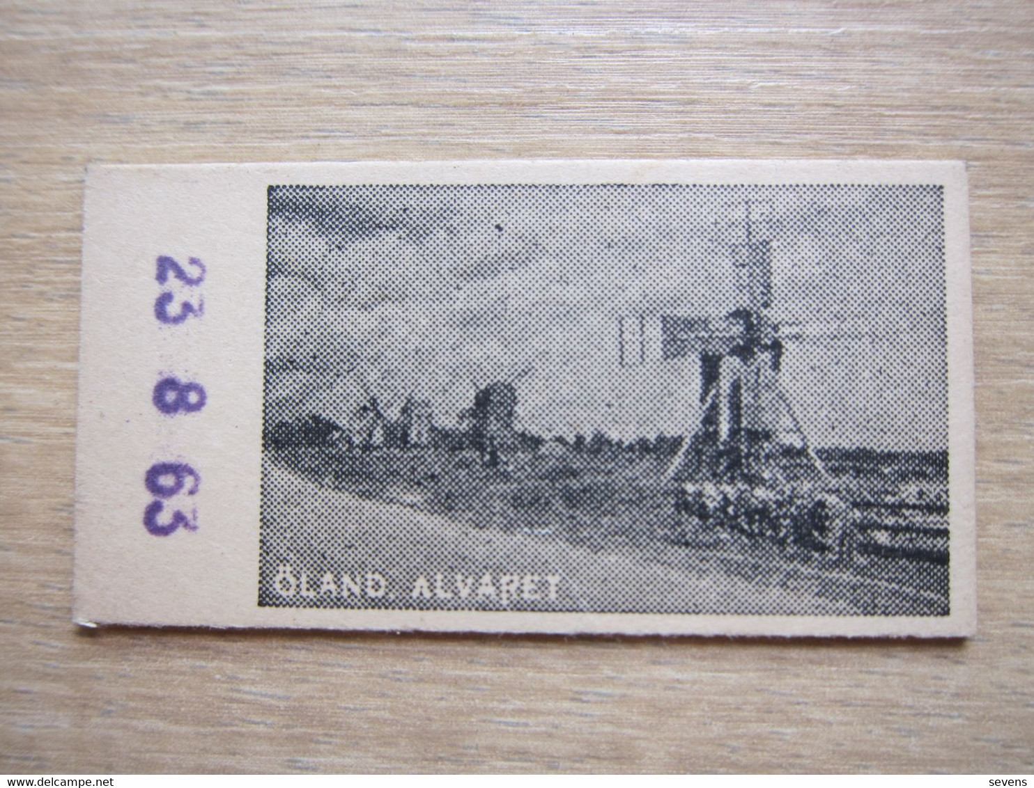 1960's Sweden Travel Weight Control Record Ticket( Same Like Old Train Tickets),windmill At Oland - Sonstige & Ohne Zuordnung