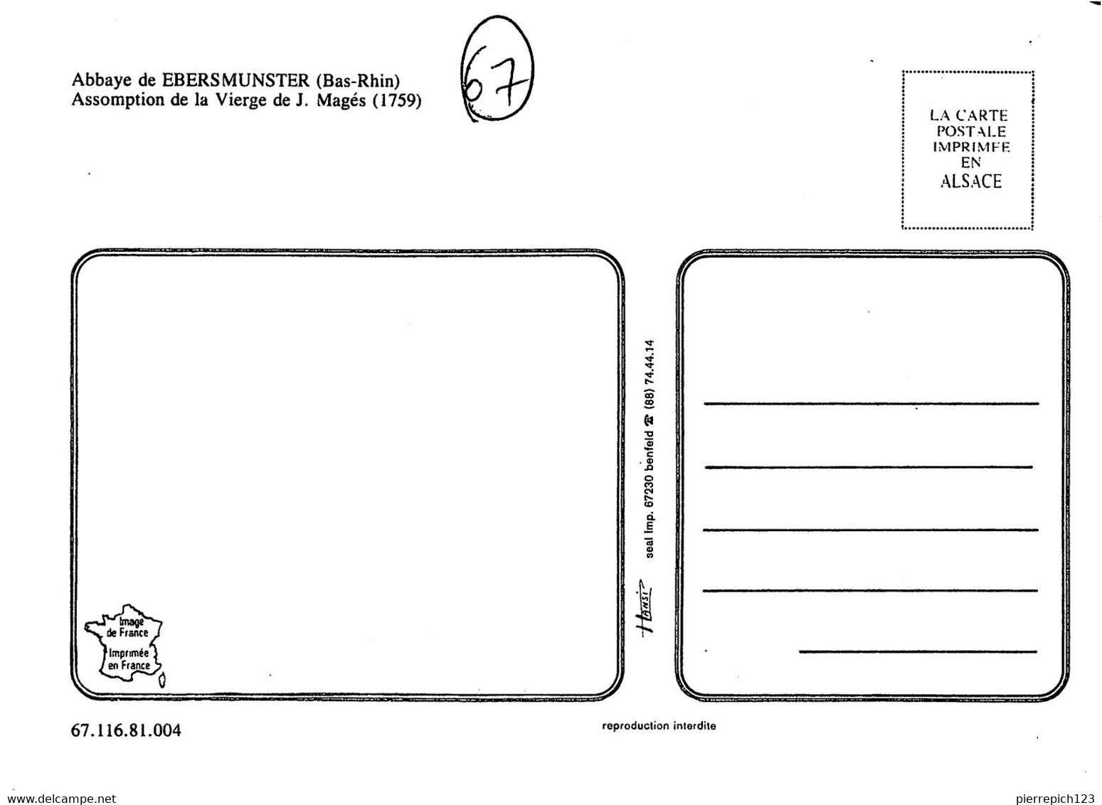 67 - Ebersmunster - Abbaye - Assomption De La Vierge (1759) - Ebersmunster