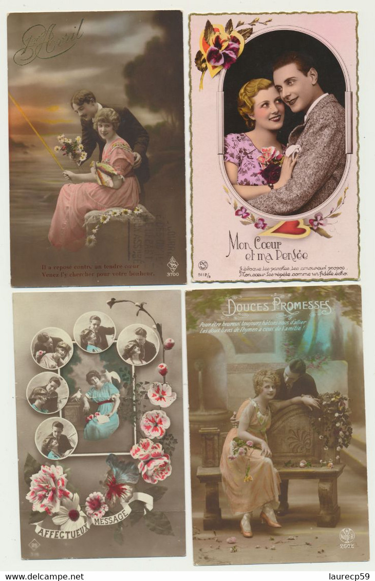 Lot de 36 cartes - fantaisie - couples