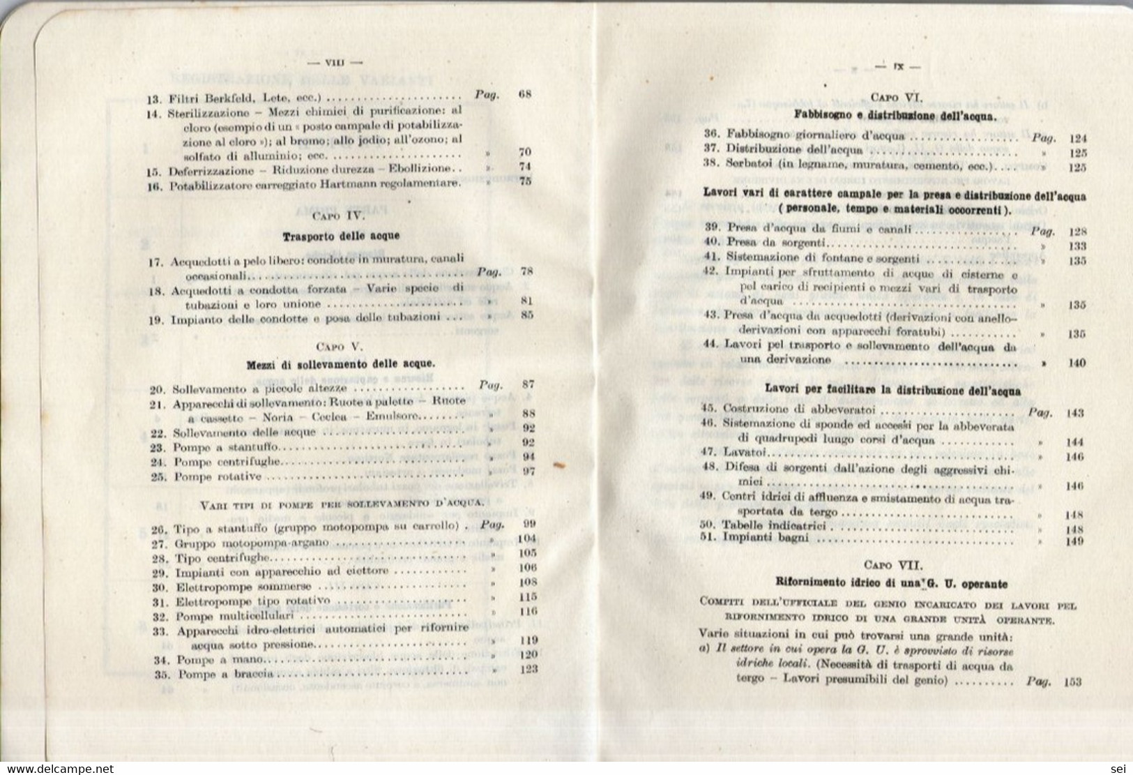 B 4393 - Libro, Militaria, Genio Idrico - Guerra 1939-45