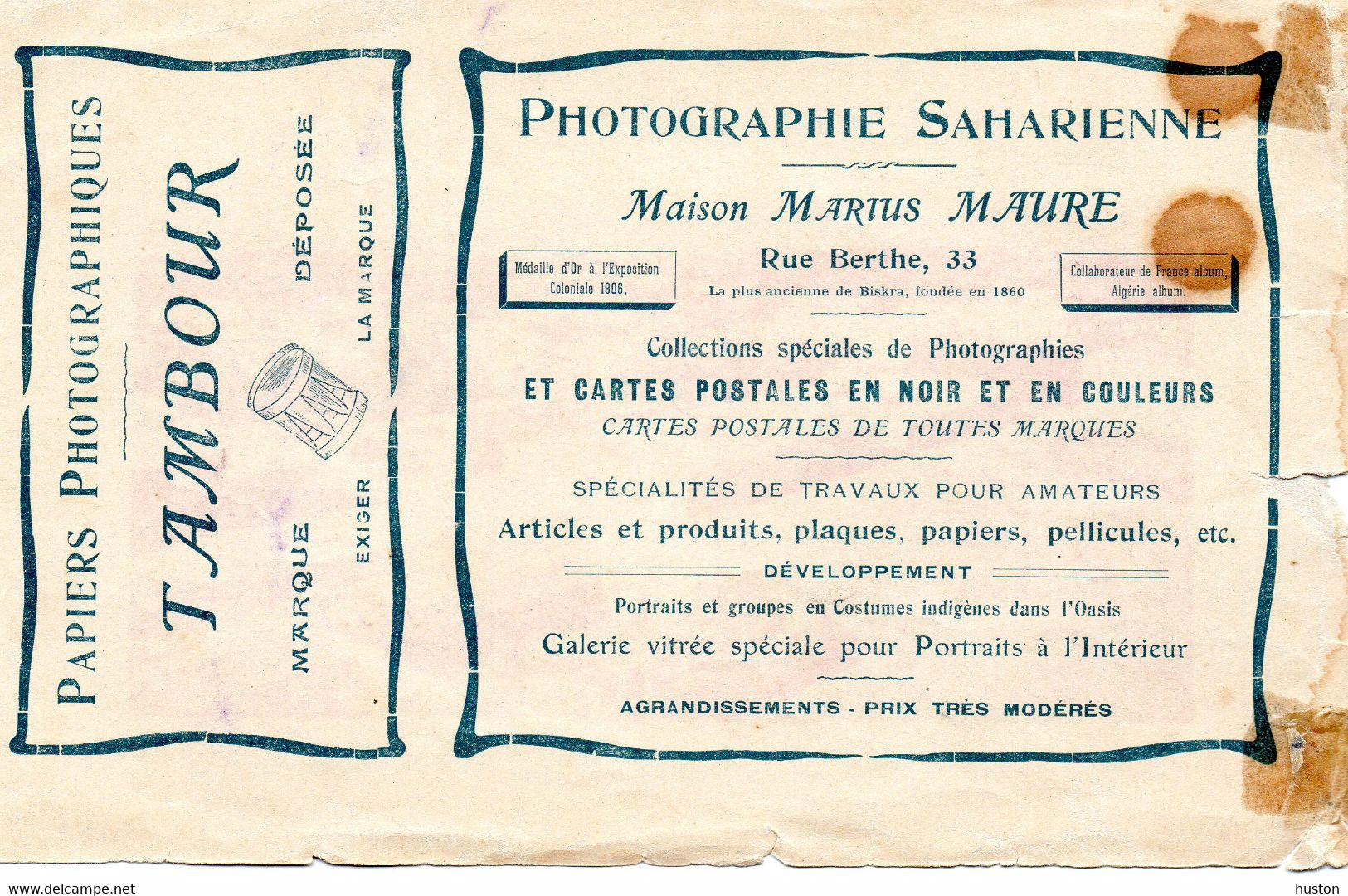 Marius MAURE - Guide De BISKRA - Algérie - 1901-1940