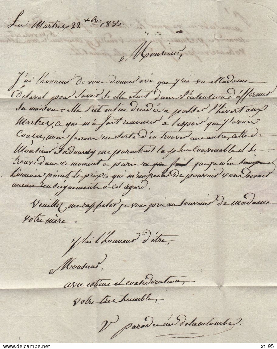 Veyre - 62 - Puy De Dome - 22 Dec 1833 - Courrier De Les Martres - 1801-1848: Precursors XIX