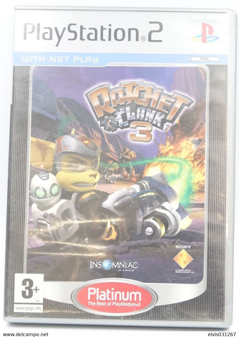 SONY PLAYSTATION TWO 2 PS2 : RATCHET & CLANK 3 - INSOMNIAC - PLATINUM - Playstation 2