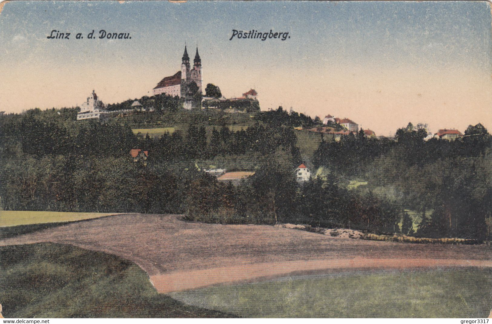 8355) LINZ - PÖSTLINGBERG - Tolle Ansicht Mit Feldern Auf Kirche U. Häuser - Linz Pöstlingberg