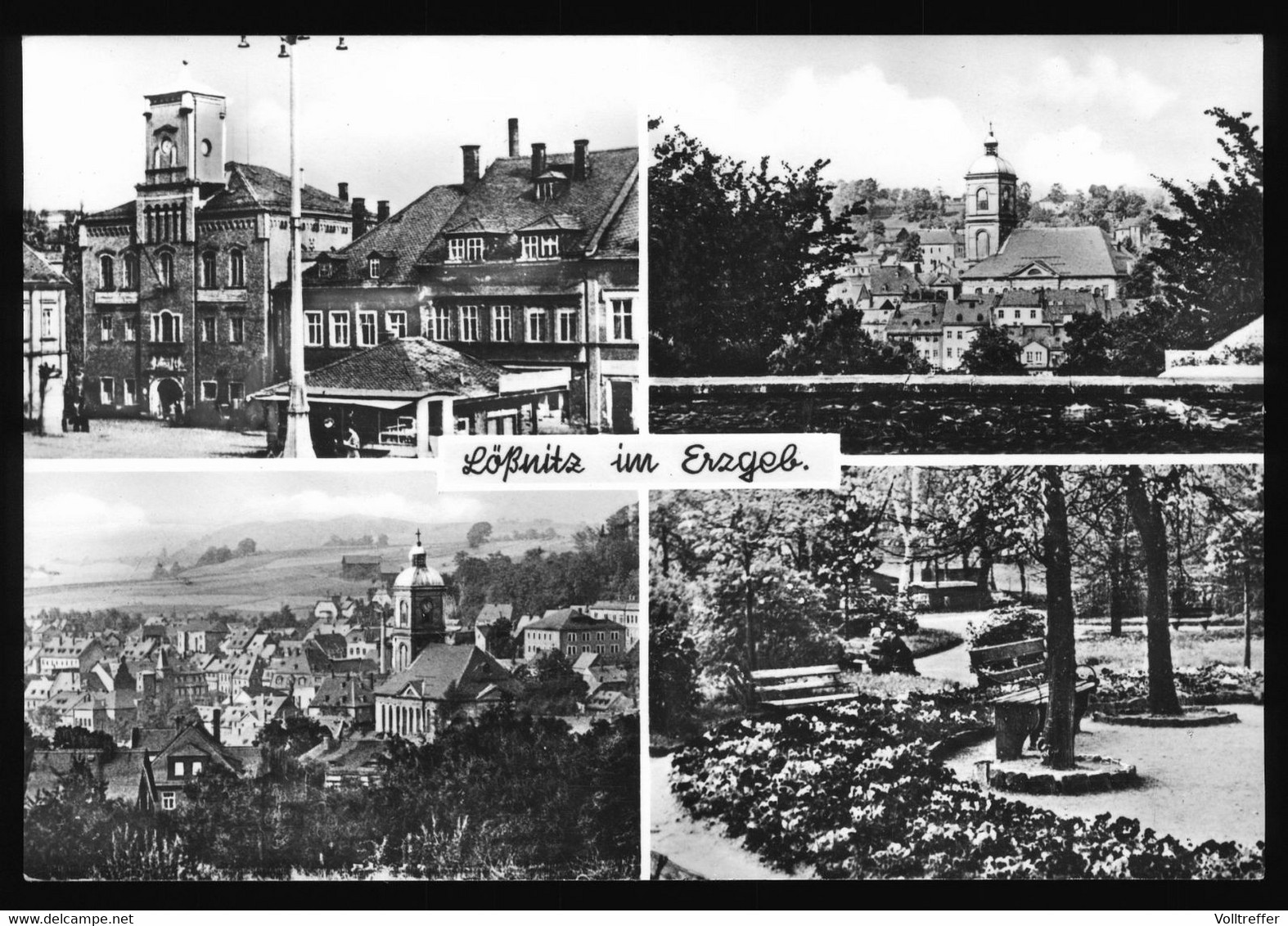 DDR Mehrbild Foto AK Um 1977 Lößnitz Im Erzgebirge, Ortspartie - Lössnitz