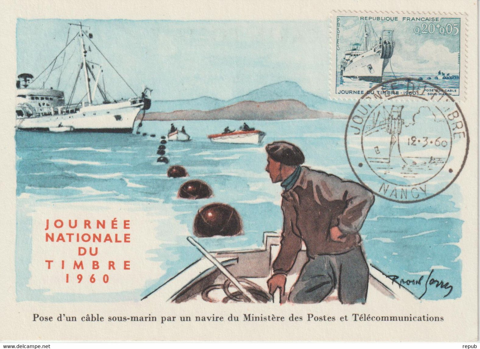 France Carte Maximum 1960 Journée Timbre Nancy 1245 - 1960-1969