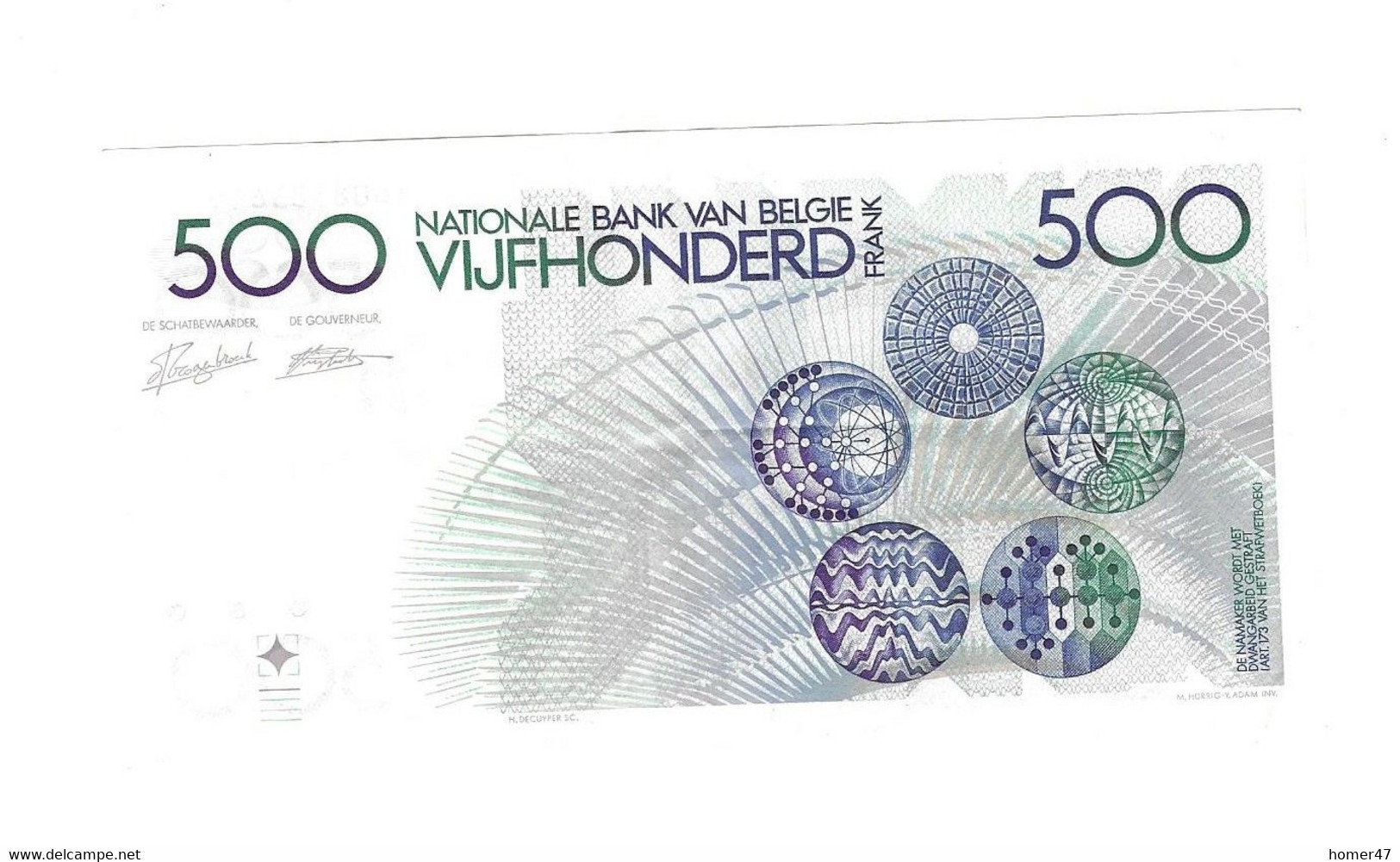 500 Fr - Type 'Meunier' - 86f - 500 Francs