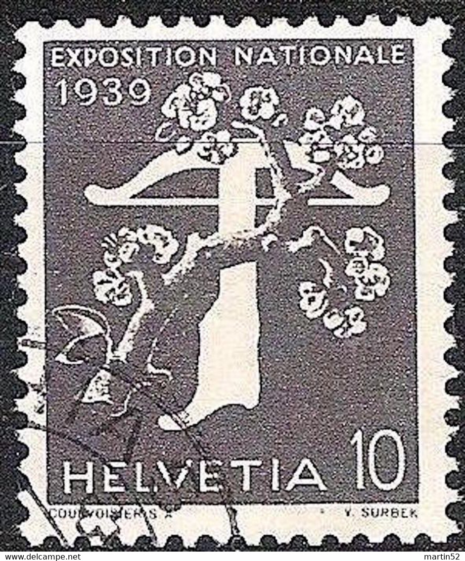 Schweiz Suisse 1939: EXPOSITION Zu 233yR Mi 349y "Rolle-Rouleaux-Coil" Mit Eck-Stempel CHIASSO + (Zumstein CHF 9.00) - Coil Stamps