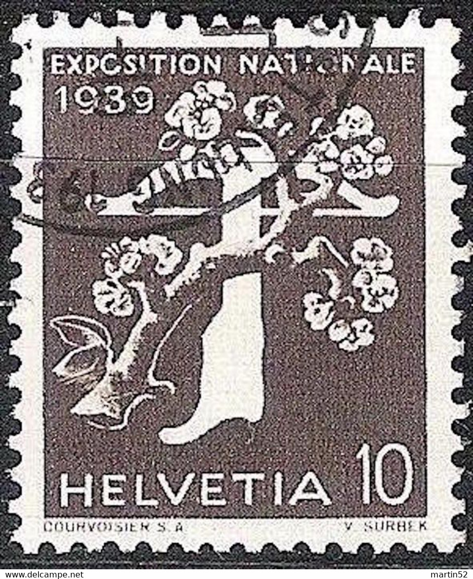 Schweiz Suisse 1939: EXPOSITION Zu 233yR Mi 349y "Rolle-Rouleaux-Coil" Mit O LANDESAUSSTELLUNG 1939 (Zumstein CHF 9.00) - Coil Stamps
