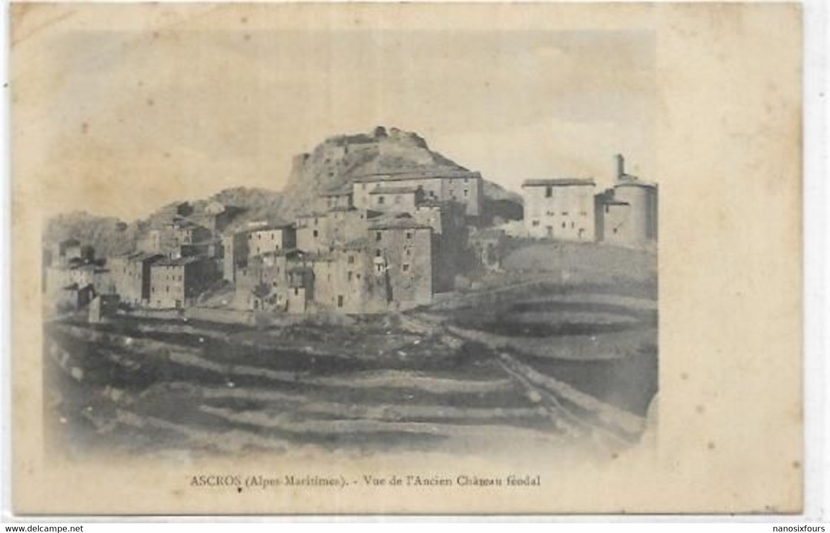 06. ASCROS.  VUE DE L ANCIEN CHATEAU FEODAL AN 1906 - Sonstige & Ohne Zuordnung