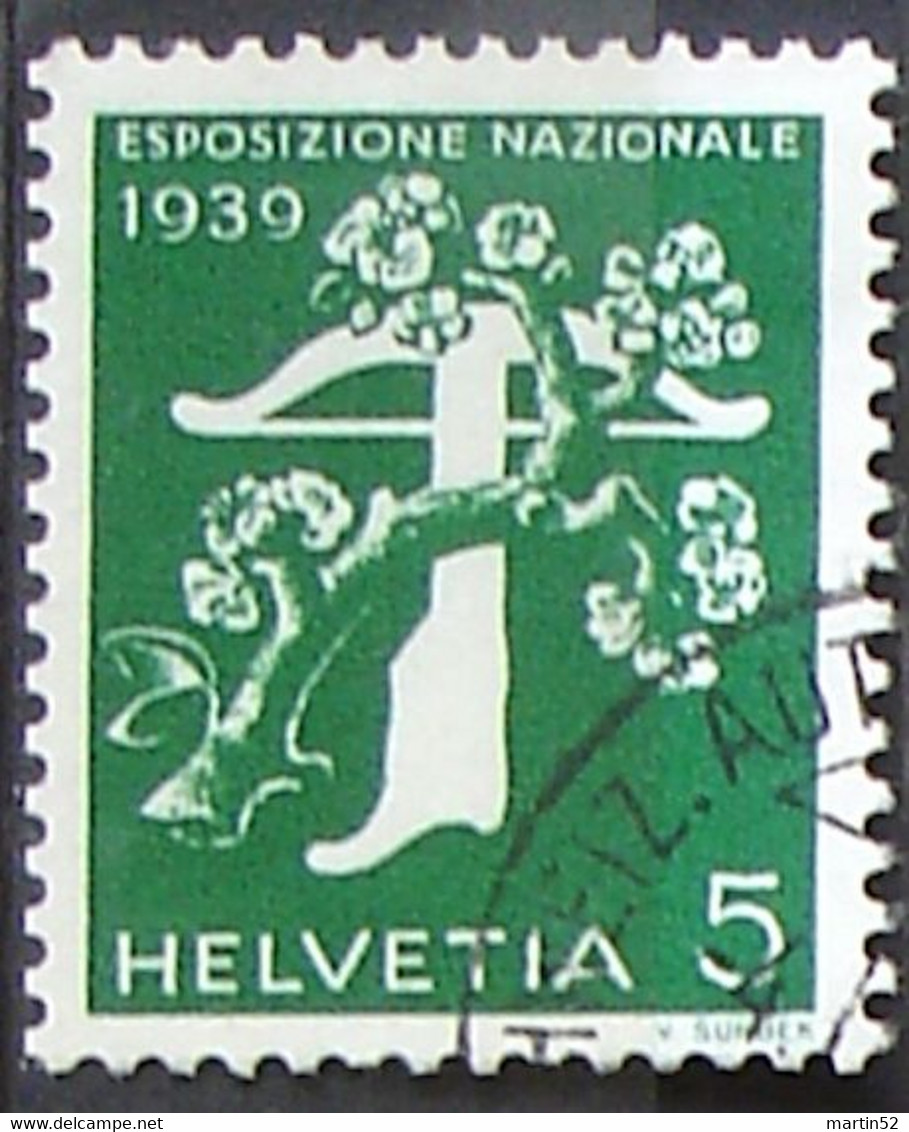 Schweiz Suisse 1939: ESPOSIZIONE Zu 236yR Mi 352y Rolle-Rouleaux-Coil O AUTOMOBIL-POSTBUREAU 4.IX.39 (Zumstein CHF 7.00) - Coil Stamps