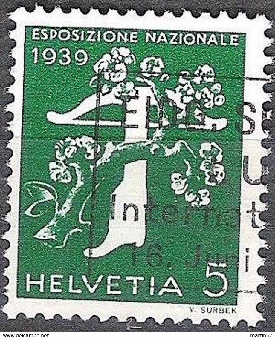 Schweiz Suisse 1939: ESPOSIZIONE Zu 236yR Mi 352y Rolle-Rouleaux-Coil EIDG.SCHÜTZENFEST LUZERN 1939 (Zumstein CHF 7.00) - Coil Stamps