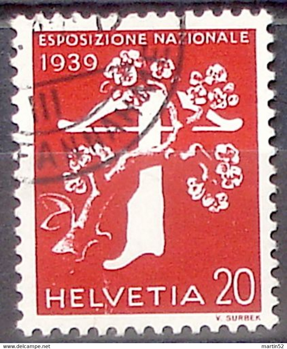 Schweiz Suisse 1939: ESPOSIZIONE Zu 238yR Mi 354y "Rolle-Rouleau-Coil" Mit Stempel III BRIEFANNAHME (Zumstein CHF 40.00) - Coil Stamps