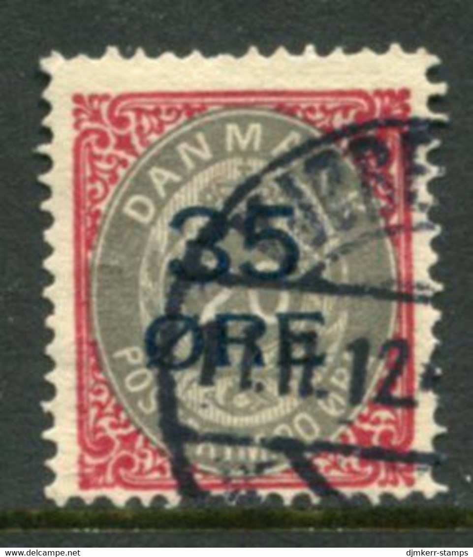 DENMARK 1912 Surcharge 35 Øre On 20 Øre, Used.  Michel 61 I - Gebruikt