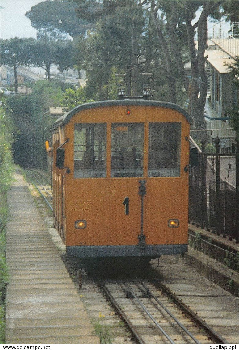 012617 "FUNICOLARE DI MERGELLINA-LA CABINA NR 1 NEL TRATTO ALL'APERTO - 1985"  CART NON SPED - Funicular Railway