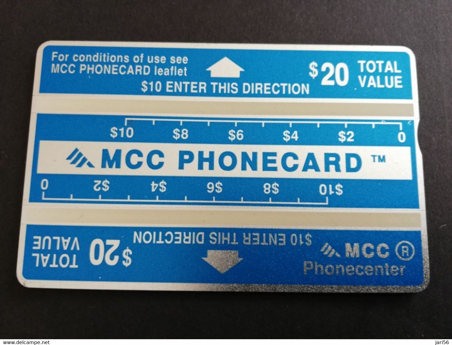 UNITED STATES USA AMERIKA  $20,  BLUE MCC PHONECARD    L&G CARD  806D  MINT **6056** - [1] Tarjetas Holográficas (Landis & Gyr)