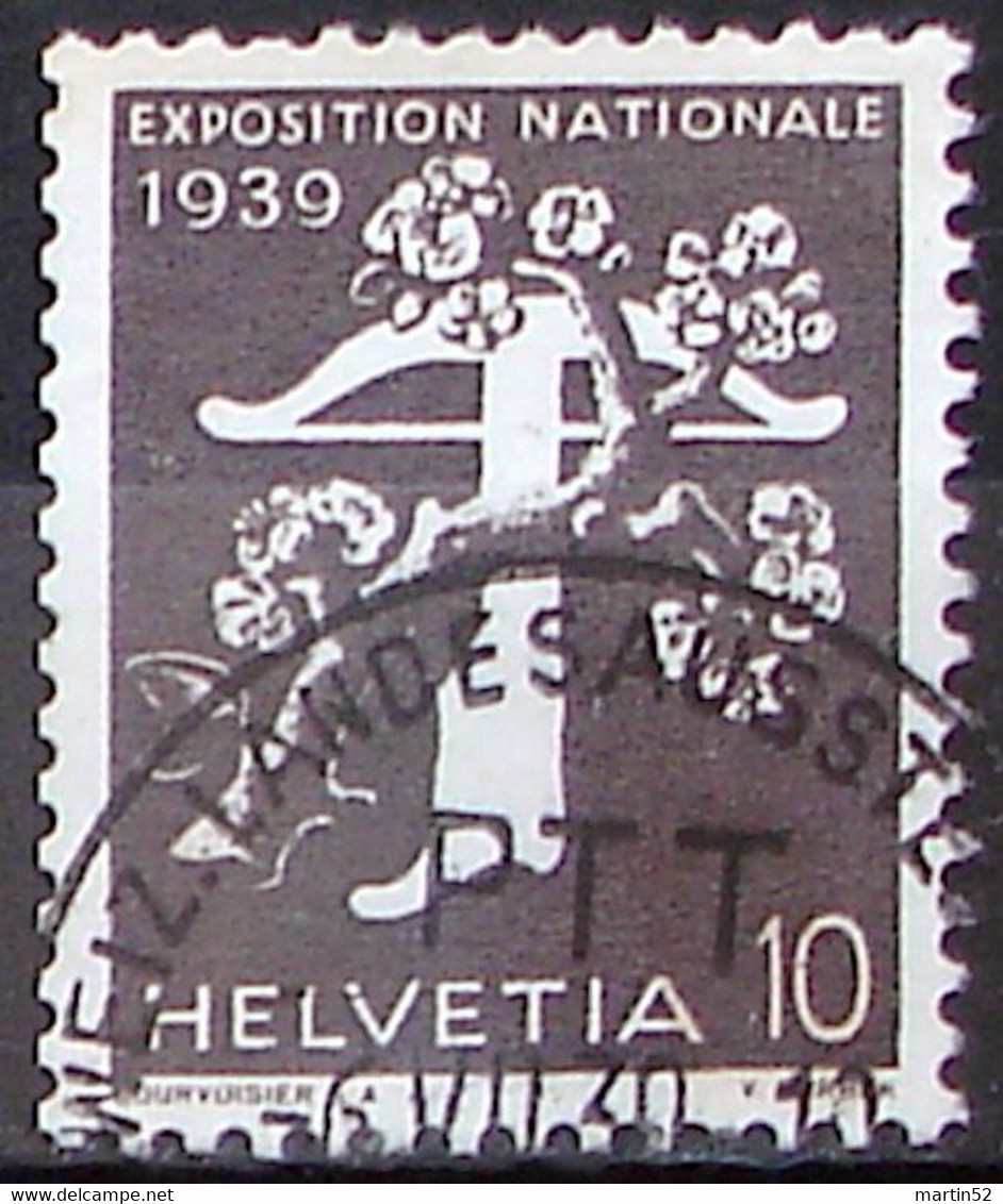 Schweiz Suisse 1939: EXPOSITION MIT NUMMER L6190  Zu 233yR.01 Mi 349yR  Voll-o LANDESAUSSTELLUNG 6.VII.39 (Zu CHF 45.00) - Rouleaux