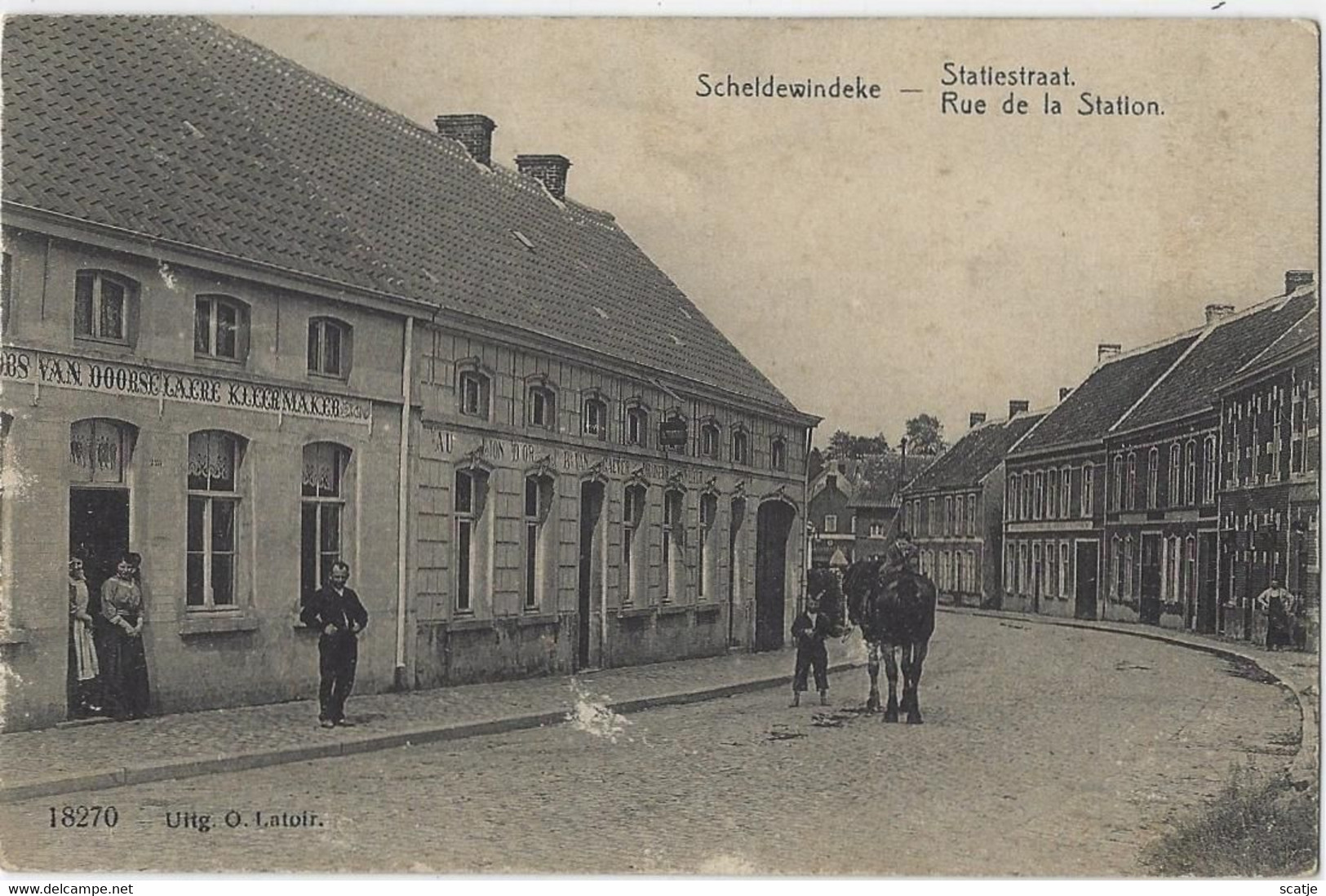Scheldewindeke   -   Statiestraat   -   Van Doorselaere   Kleermaker   -   1911   Naar   Baarle   Drongen - Oosterzele
