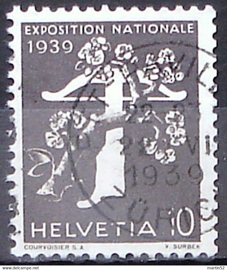 Schweiz Suisse 1939: "EXPOSITION" MIT NUMMER N3520 Zu 233yR.01 Mi 349yR Mit Voll-o ZÜRICH 22.VI.1939 PTT (Zu CHF 45.00) - Coil Stamps