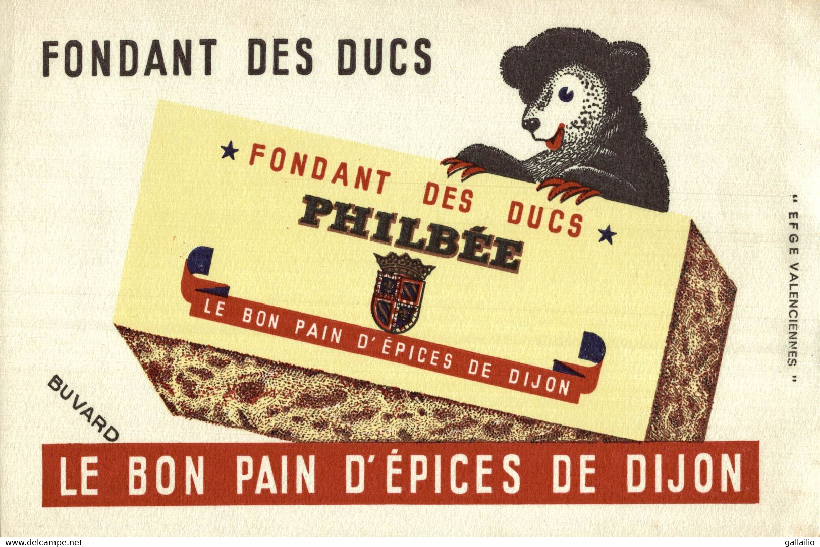 BUVARD PAIN D'EPICES DE DIJON PHILBEE - Honigkuchen-Lebkuchen