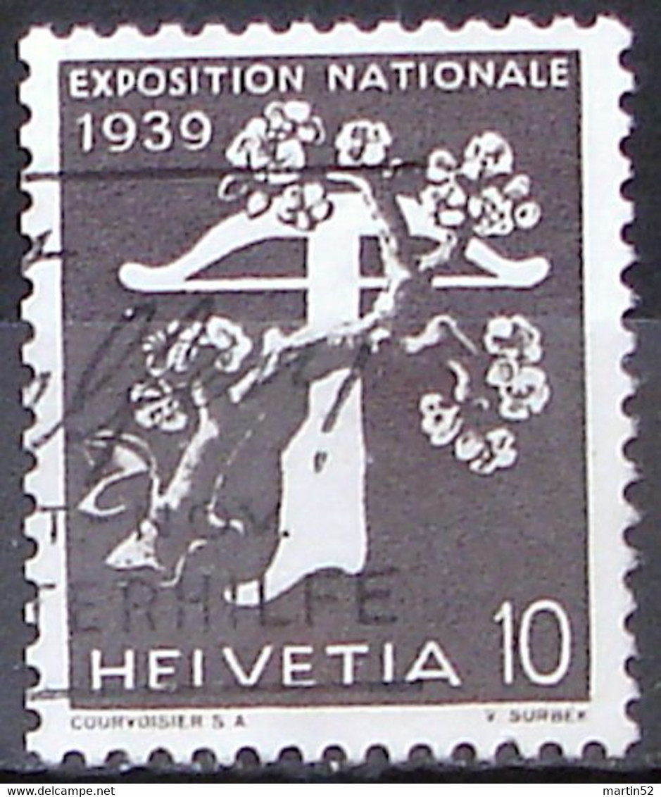 Schweiz Suisse 1939: "EXPOSITION" MIT NUMMER N0410  Zu 233yR.01 Mi 349yR Mit Stempel  WINTERHILFE (Zu CHF 45.00) - Coil Stamps