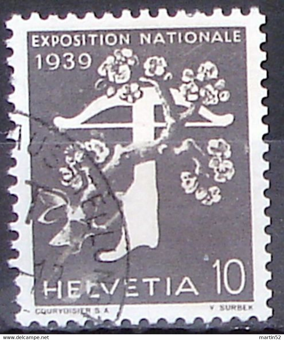 Schweiz Suisse 1939: "EXPOSITION" MIT NUMMER N7625 Zu 233yR.01 Mi 349yR Mit Stempel LANDESAUSSTELLUNG PTT (Zu CHF 45.00) - Franqueo