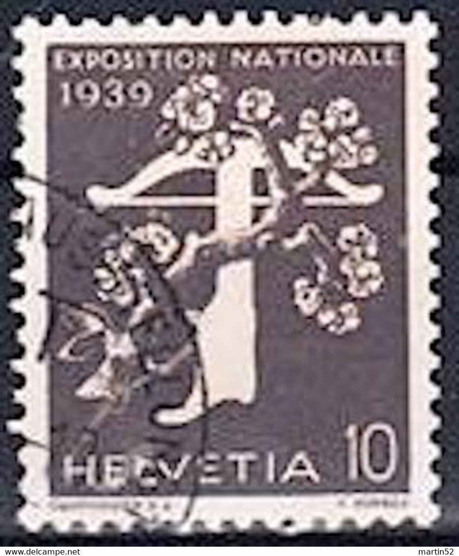 Schweiz Suisse 1939: "EXPOSITION" MIT NUMMER N7625 Zu 233yR.01 Mi 349yR Mit Stempel LANDESAUSSTELLUNG PTT (Zu CHF 45.00) - Francobolli In Bobina