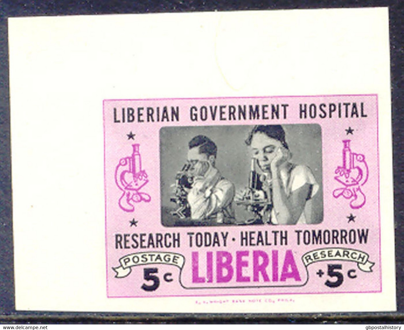 LIBERIA 1954 Wohlt.-Ausg. Für Das Regierungshospital - Laborantin 5C+5C ABARTEN - Liberia