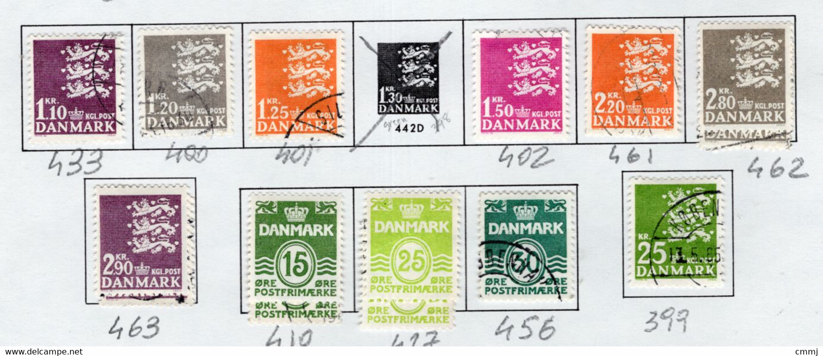 1961/1968 -  DANIMARCA - DENMARK - Mi. Nr. 399+400+401+402+410X2+427X2+433+456+463X2+462X2+ - Used -  (Z0304..39) - Otros & Sin Clasificación